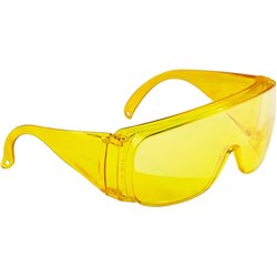 Очки защитные открытого типа, желтые, ударопрочный поликарбонат, бок. и верх. защита// СИБРТЕХ